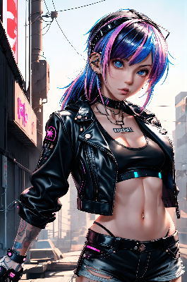 Rainbow Hair Punker 27